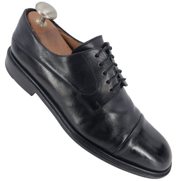 Mezlan Spain Mens size 11 Dress Shoes Black Leather Cap-toe Derby Oxfords Formal main image 5